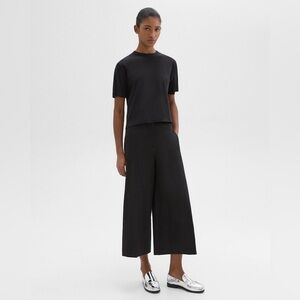 Theory Cropped Wide-Leg Pant in Good Linen
